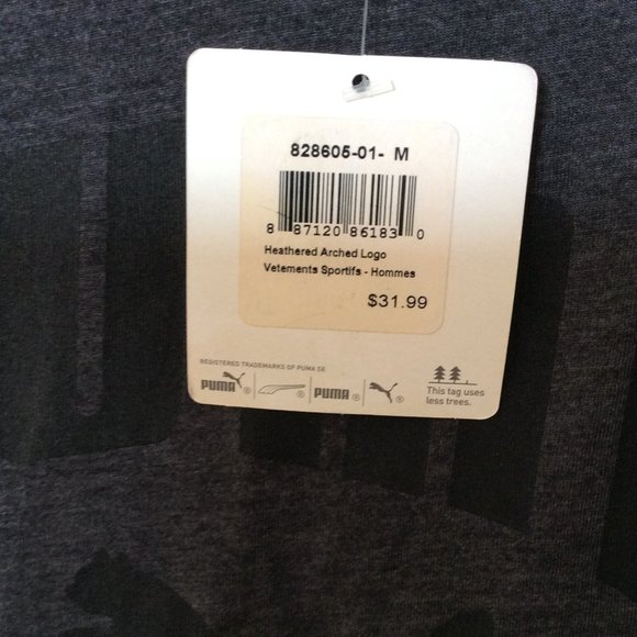 Men’s Puma T-Shirt Gray  - NWT - Picture 2 of 9